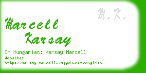 marcell karsay business card